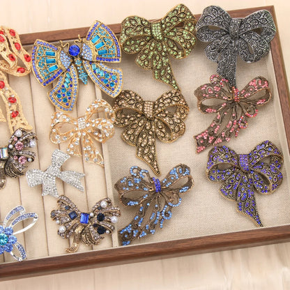 Baroque-Style Luxury Bow Brooch for Men and Women, Jewelry and Fashion Accessories, Perfect for Holidays and Parties