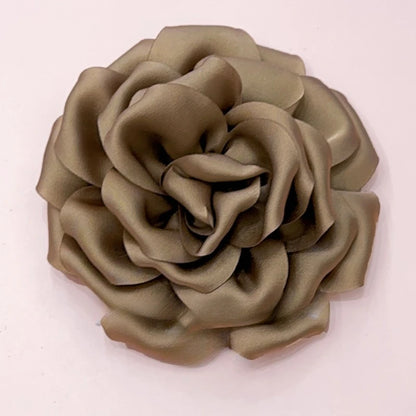11CM Handmade Fabric Rose Flower Brooch Korean Fashion Corsage Lapel Pins for Women Accessories Wedding Party Jewelry