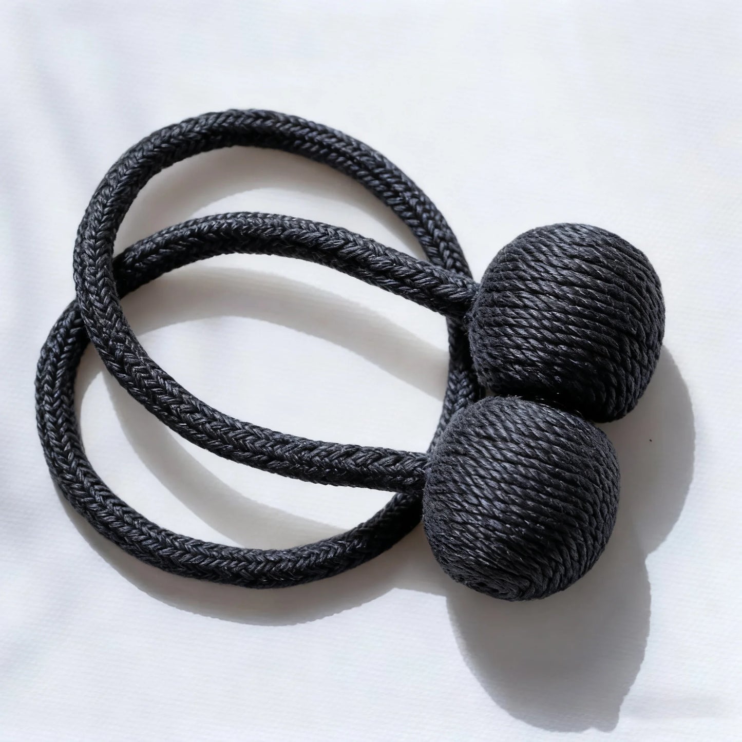 2pcs Magnetic Curtain Tiebacks, Ball Shape Rope Buckle, No Drilling Creative Curtain Straps, Multiple Colors Available