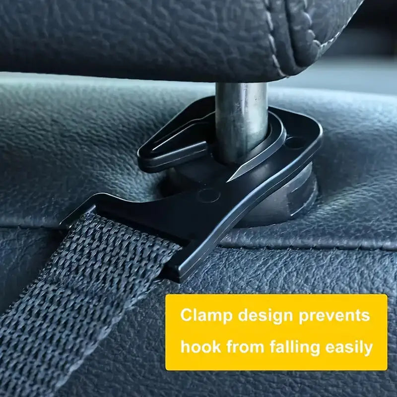 4Pcs Car Hook For Car Rear Seat Back Hooks Headrest Hanger Clip Universal Adjustable Holder Storage Car Interior Accessories