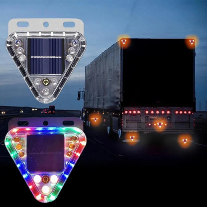 Solar Strobe Warning Light Anti-Collision Flashing Light Truck Night Display Wide for Cars Motorcycles Anti-Rear Collision Stop