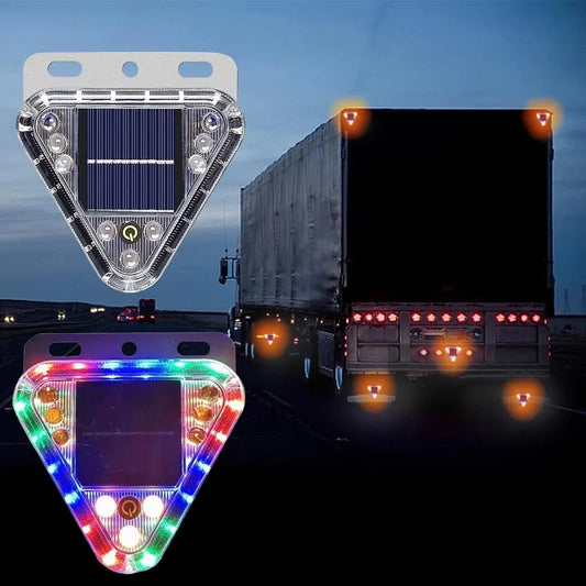 Solar Strobe Warning Light Anti-Collision Flashing Light Truck Night Display Wide for Cars Motorcycles Anti-Rear Collision Stop