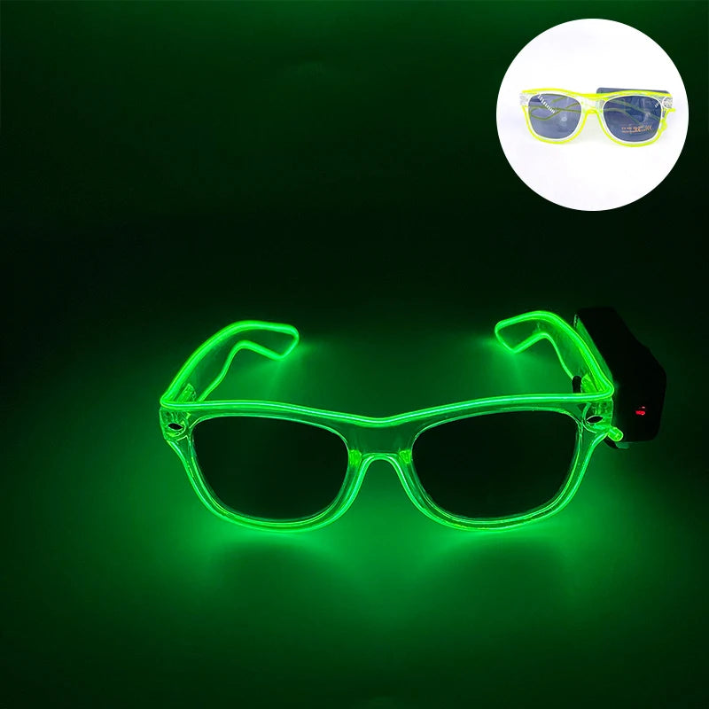 New Cool Wireless Glowing LED Light Up Glasses For Rave Festival Party Luminous Neon Mosaic Sunglasses club disco Eye Glasses