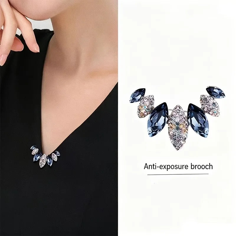 1‑Pc Leaf‑Shaped Lapel Pin, Decorative Leaf Brooch, Elegant Outfit Ornament for Dresses, Coats and Shawls, Ideal for Wedding