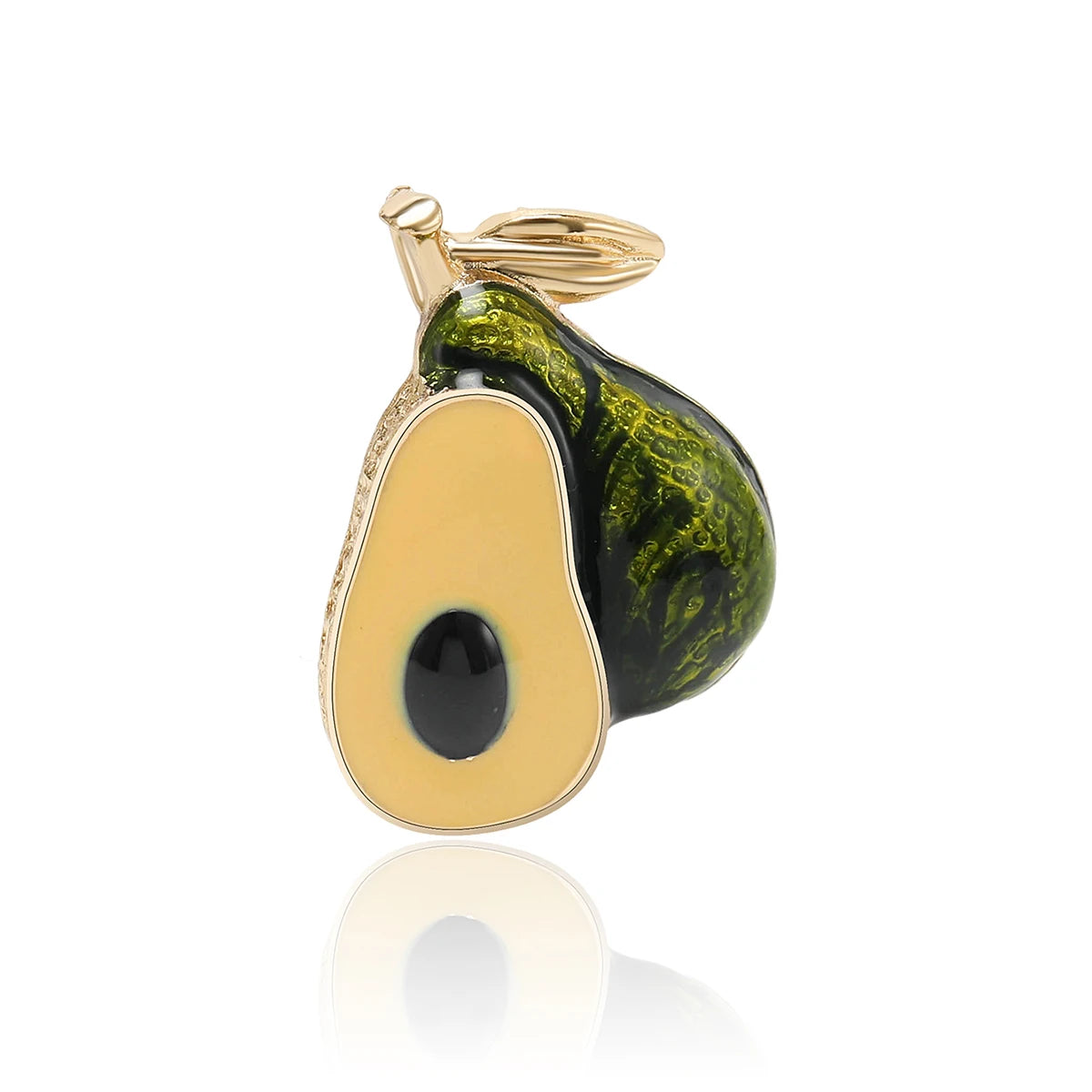 Beaut&Berry Trendy Enamel Avocado Brooches for Women Unisex Fruit Pins Friends Party New Gifts Banquet Jewellery Accessories