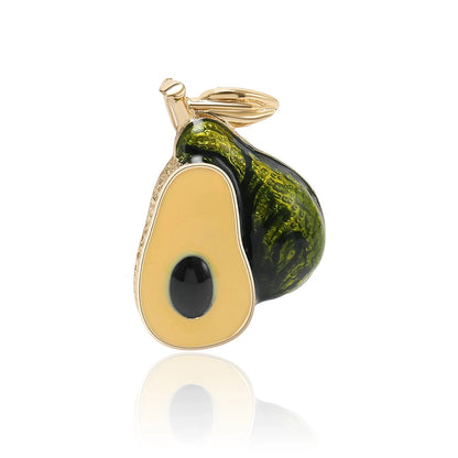 Beaut&Berry Trendy Enamel Avocado Brooches for Women Unisex Fruit Pins Friends Party New Gifts Banquet Jewellery Accessories