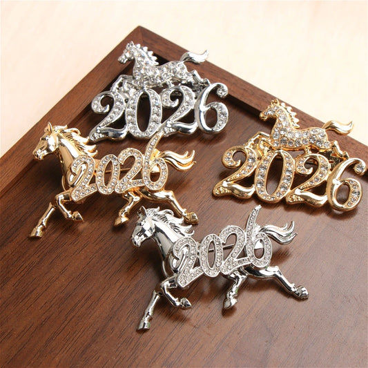 Luxury 2026 Year of the Horse Design Brooch for Men and Women, JewelryAccessories, Wedding, Holiday, Party, Couple'sSurpriseGift