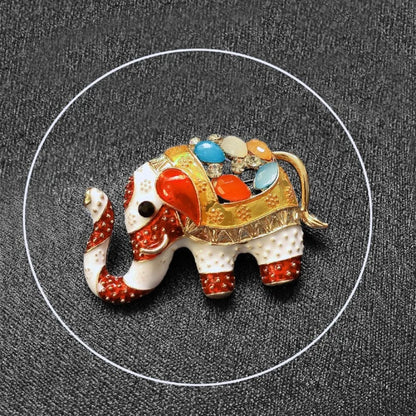 Exquisite and Elegant Elephant Animal Design Men's and Women's Brooch Pins，JewelryAccessories，Wedding Holiday Party Couple Gifts