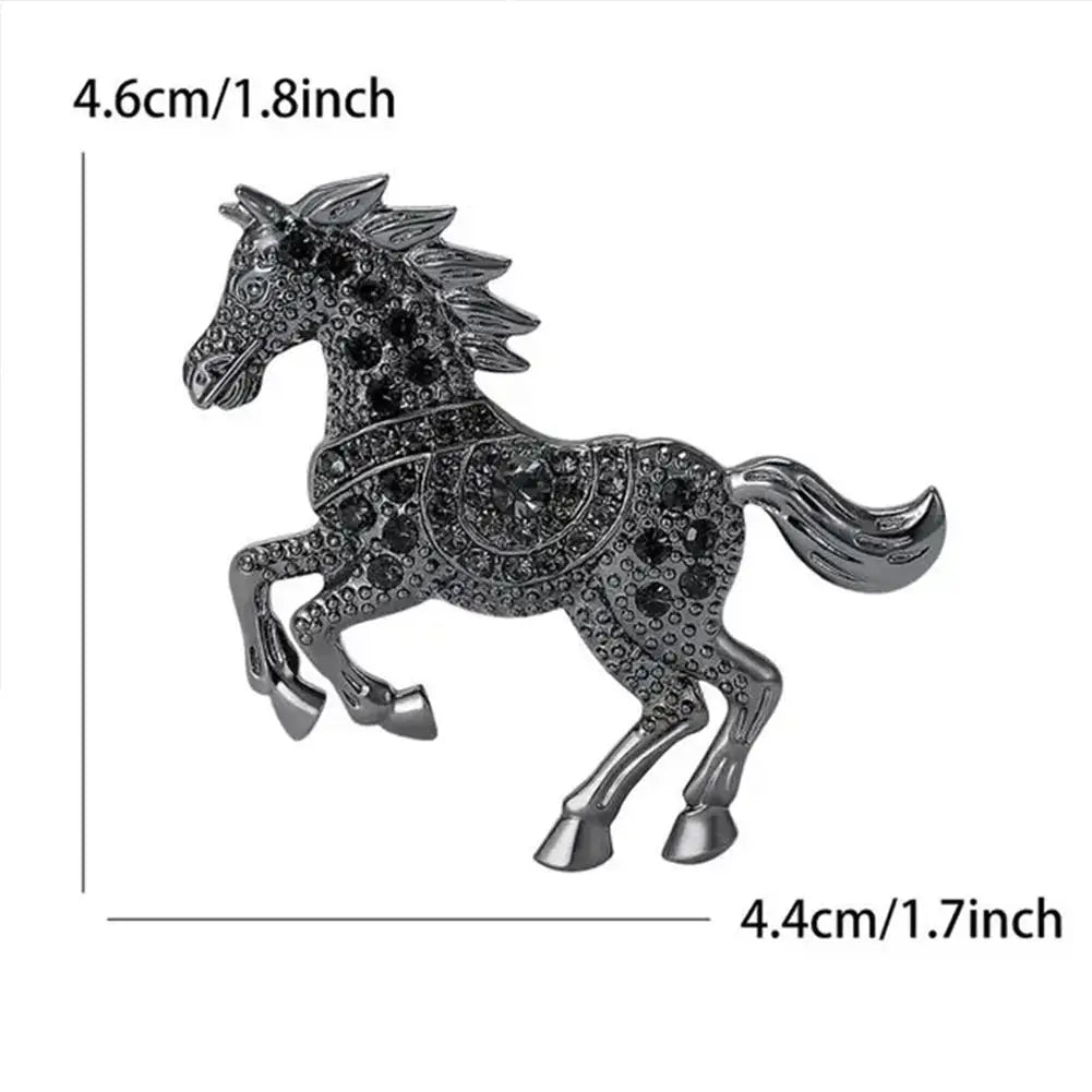 High-End Horse Year Brooch Cute Fun Steed Collar Pin Chinese Style Light Luxury Creative Accessory
