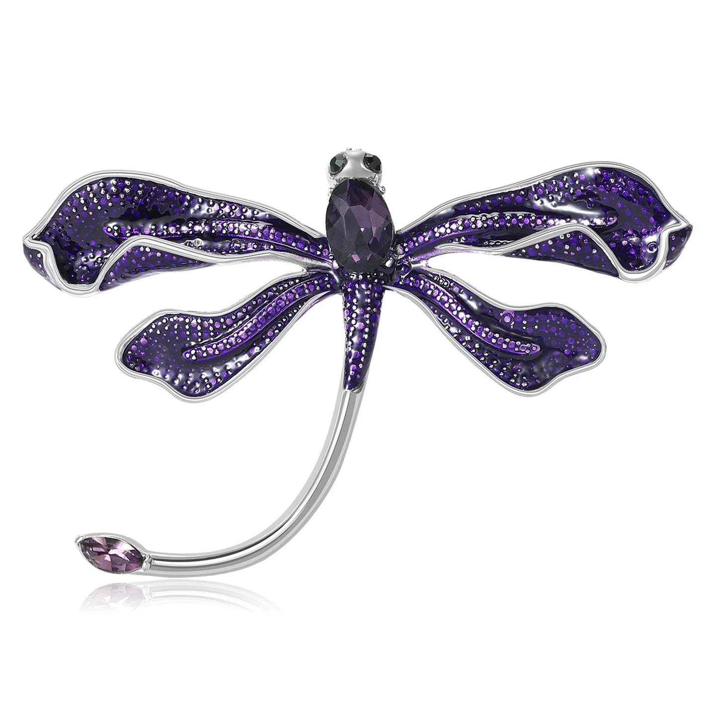 Beaut&Berry Luxury Enamel Dragonfly Brooches for Women Unisex Insect Pins Casual Party Jewelry Accessories Gifts Decoration