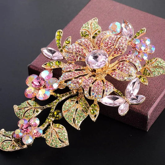 Baroque Luxury Flower Design Men's and Women's Brooch Pins，Jewelry & Accessories，Wedding Holiday Party Couple Surprise Gift