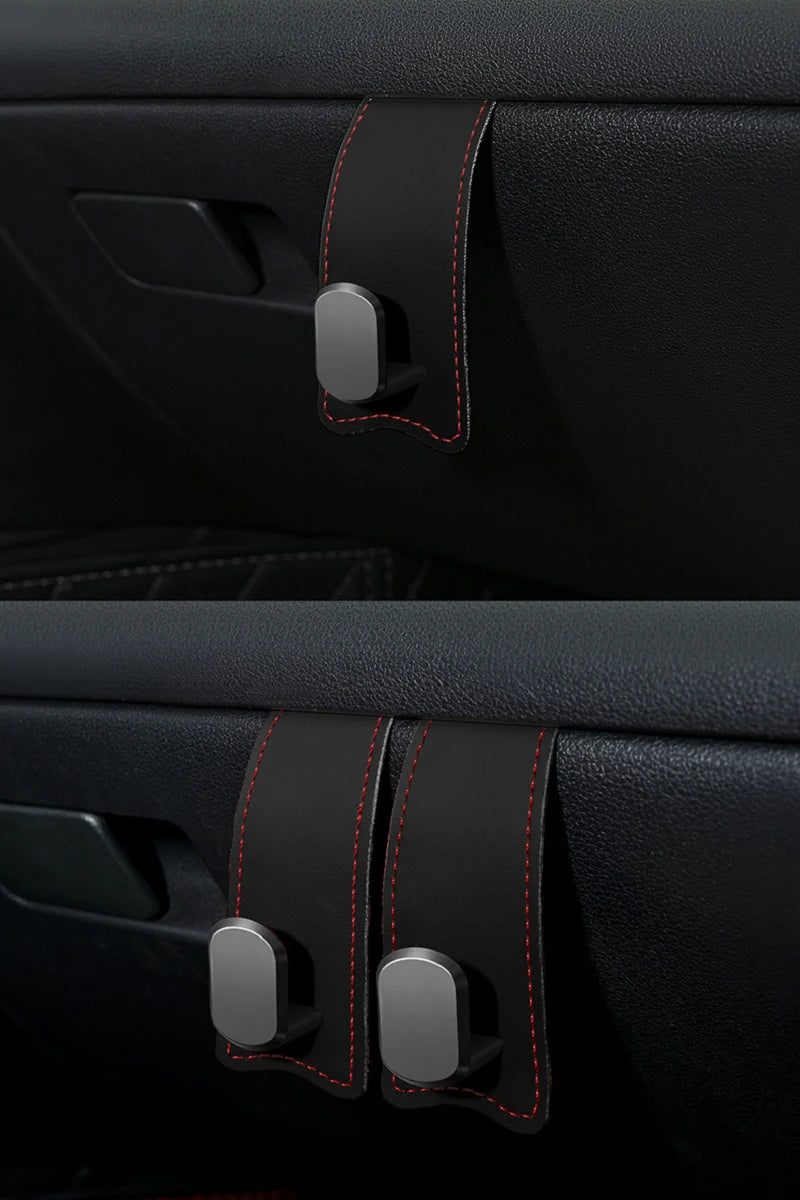 RazorRide Universal Car Passenger Glove Box Hooks Aluminum Alloy Hanging Hook Purse Bag Hat Hanger Holder Auto Interior Storage