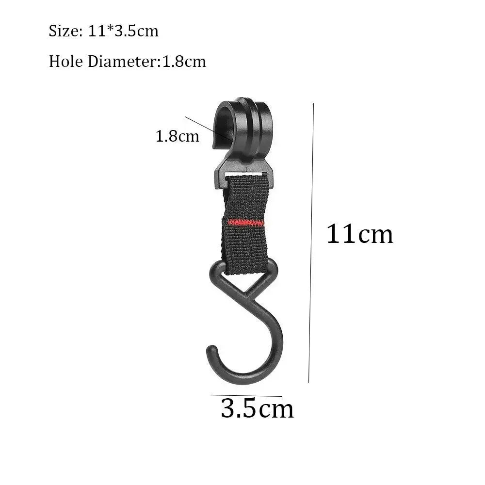 1/5pcs Black Rack Tool Detachable Finishing Hook Pot Pan Hanger Outdoor Camping S-Shaped Hanging Hooks Storage Buckle