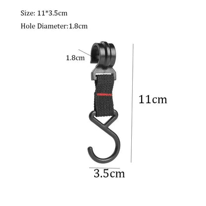 1/5pcs Black Rack Tool Detachable Finishing Hook Pot Pan Hanger Outdoor Camping S-Shaped Hanging Hooks Storage Buckle