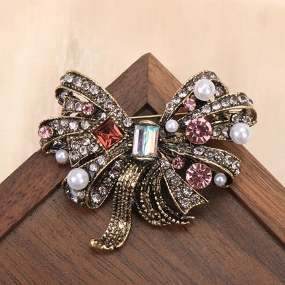 Baroque-Style Luxury Bow Brooch for Men and Women, Jewelry and Fashion Accessories, Perfect for Holidays and Parties