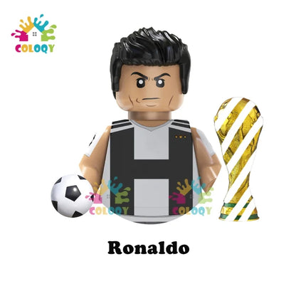 Kids Toys Football Stars Building Blocks Sport Player Mini Action Figures Toys For Boys Christmas Gifts