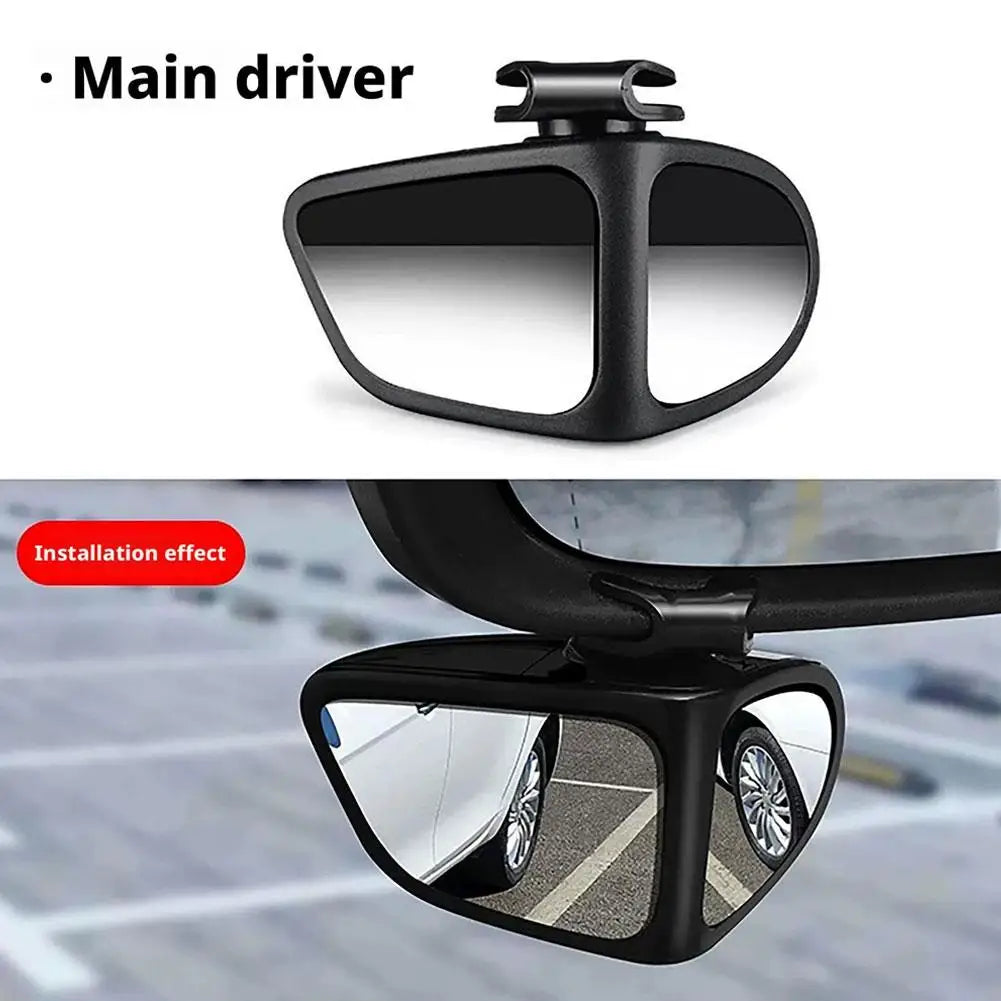 2pcs Universal Blind Spot Mirrors 360° Adjustable Wide-Angle View HD Side Rear Rearview Mirror Auto Auxiliary Rearview