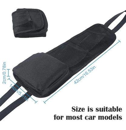 Multifunctional Zipper Storage Bag Car Side Storage Bag with Mesh Pocket for Things Holder Suitable for Cars