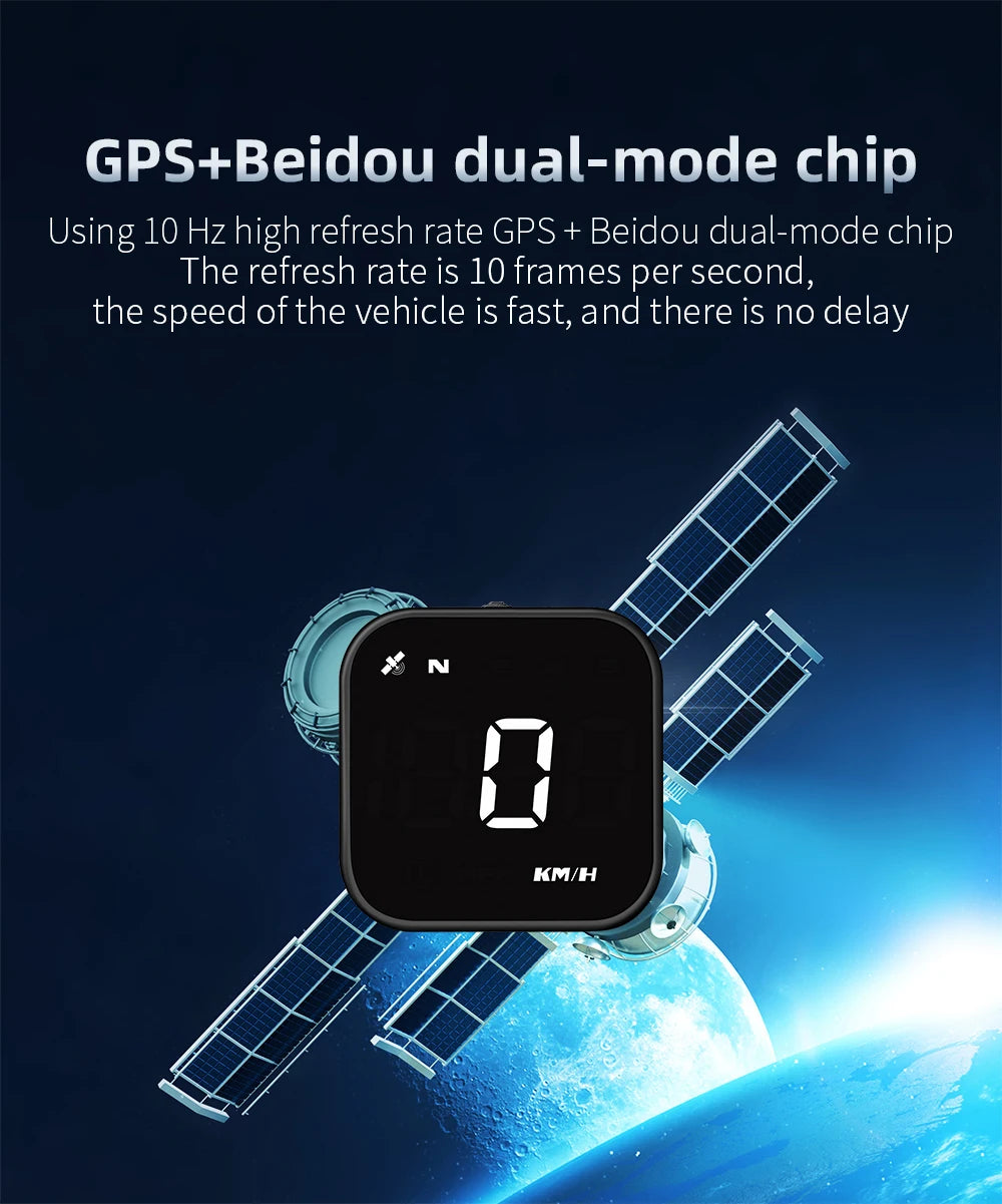 Universal Car Mini HUD G4S GPS Head Up Display Auto Digital KMH/MPH Speedometer Black / Green Font Speed Board  Projection