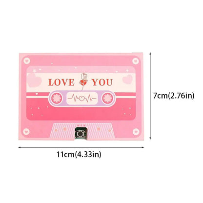 Voice Recordable Greeting Card 60 Seconds Recording Time Message Recorder Cassette Recording Voice Tape Greeting Card