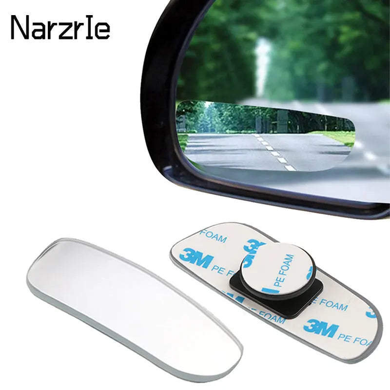 2pcs Car Mirror 360 Degree Wide Angle Convex Blind Spot Mirror Parking Auto Motorcycle Rear View Adjustable Mirror Accessories