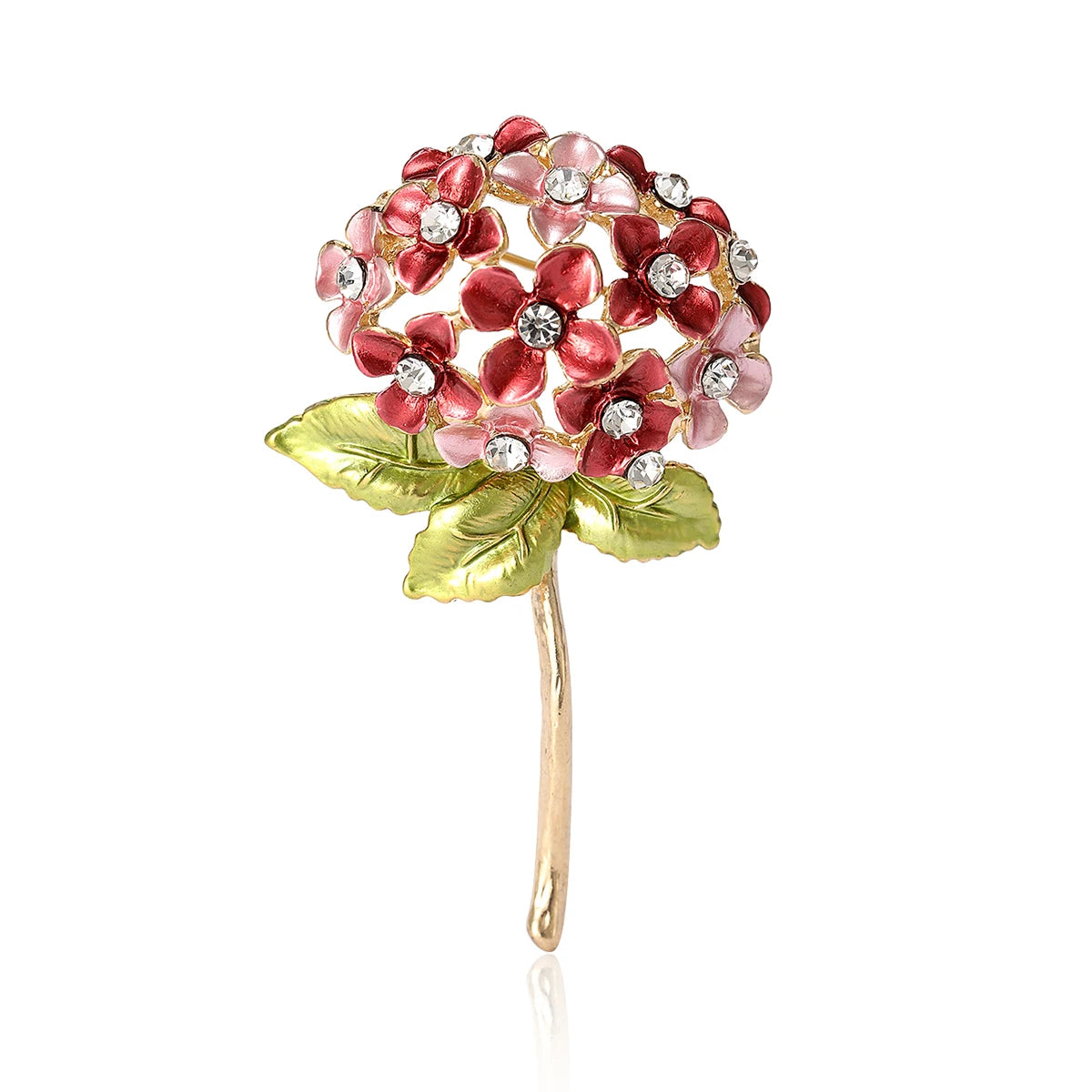 Beaut&Berry Luxury Enamel Flower Brooches for Women Unisex Plant Pins Multi-color Available Casual Party Accessories Gifts