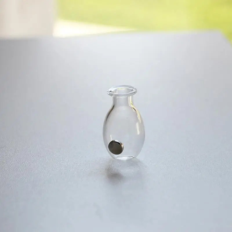 。Fridge Magnets Place Flower Arrangements Decoration Mini Glass Vase Fridge Magnet Creative 3D Vase Micro Landscape Ornament