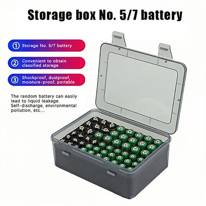 Multi Slot Battery Organizer Storage Case Holder 54 Slot AA AAA Battery Storage Organizer Box Home Drawer Organization Dispenser