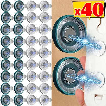 2sets - Strong Magnetic Hooks Anti-Lost Magnet Holder Remote Control Storage Hooks Wall Mount Fridge Stickers Hook for Home Organizer