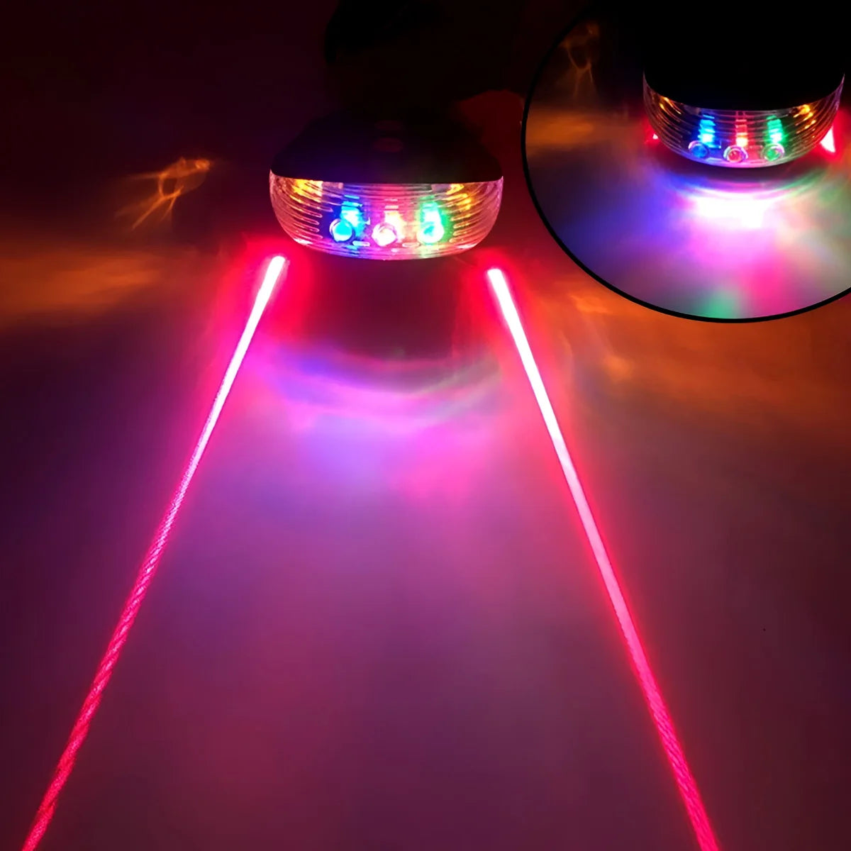 Bicycle Bike LED Lights Waterproof Cycling Taillight Safety Warning Taillight MTB Bike Rear Tail Lights 2 Lasers 5 LED