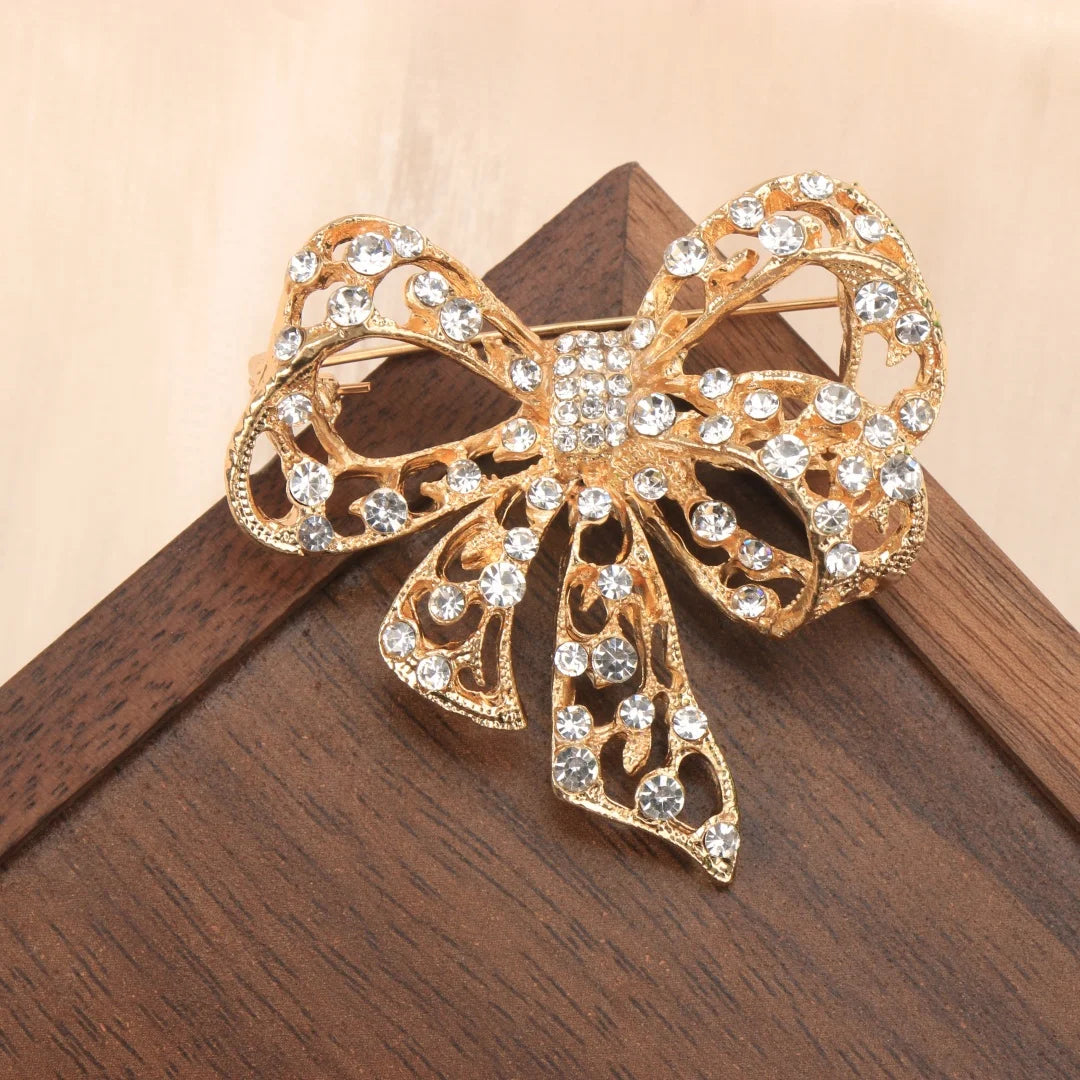 Baroque-Style Luxury Bow Brooch for Men and Women, Jewelry and Fashion Accessories, Perfect for Holidays and Parties