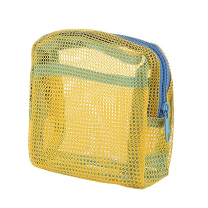 Fashion Dopamine Color Storage Bag Large Capacity Candy Color Mesh Cosmetic Bag Toiletry Make Up Case