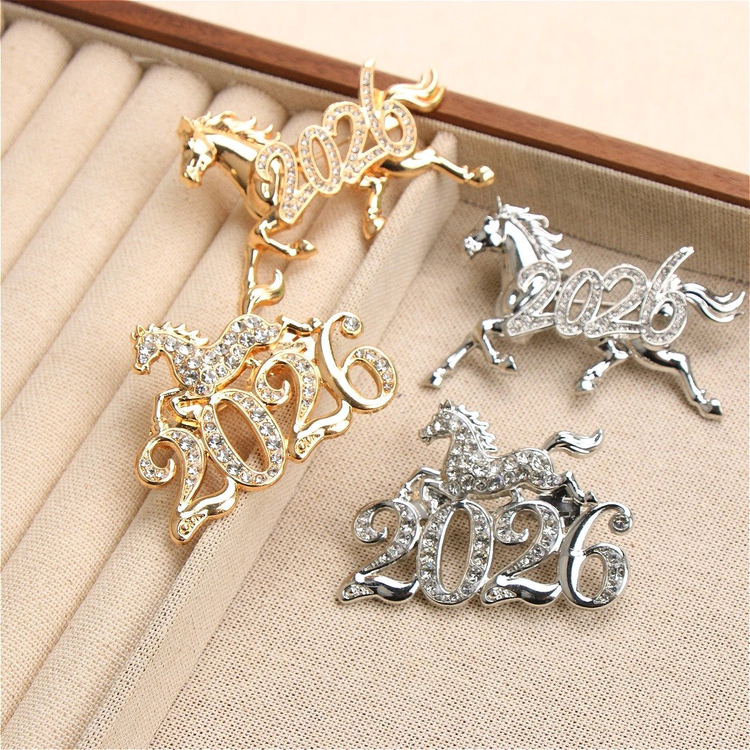 Luxury 2026 Year of the Horse Design Brooch for Men and Women, JewelryAccessories, Wedding, Holiday, Party, Couple'sSurpriseGift
