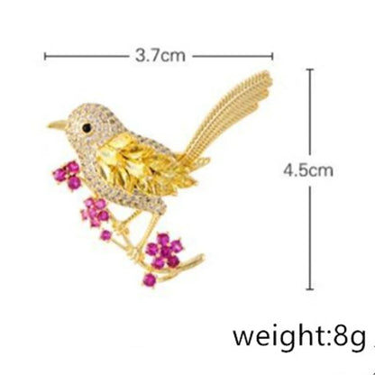 Luxury Bird Brooch, Korean Style Personalized Exquisite Chest Flower, Clothing Backpack Jewelry Accessories, Party Birthday Gift