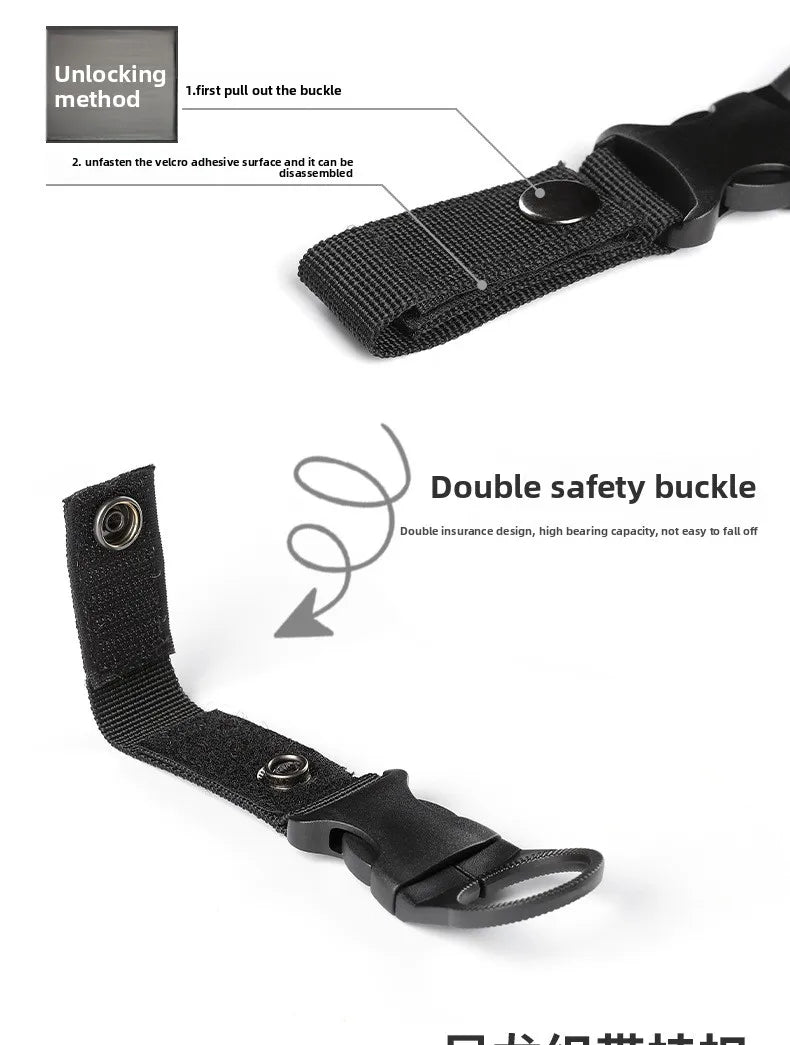 Webbing Water Bottle Holder Climbing Carabiner Belt Backpack Hanger Hooks Clip Multifunction Water Bottle Nylon Buckle Hook Clip
