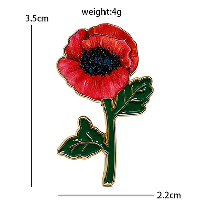 AniPins Cute Flower Pins 7-design Enamel Orchid Lilac Flower Metal Brooch Pin On Backpack Clothes Lapel Badge Friends Gifts