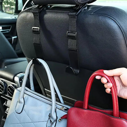 4Pcs Car Hook For Car Rear Seat Back Hooks Headrest Hanger Clip Universal Adjustable Holder Storage Car Interior Accessories