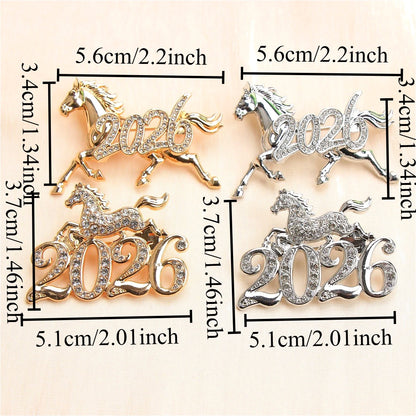 Luxury 2026 Year of the Horse Design Brooch for Men and Women, JewelryAccessories, Wedding, Holiday, Party, Couple'sSurpriseGift