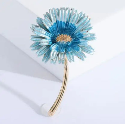 Cross border pastoral style hand-painted fashionable flower brooch for female niche high-end feel pins DIY high-end suit brooch