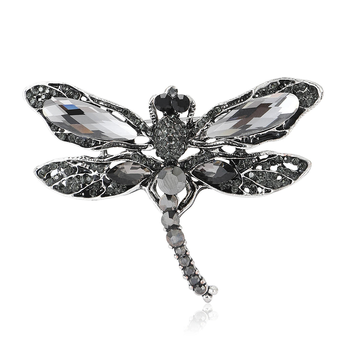 Beaut&Berry Crystal Dragonfly Brooches for Women Unisex insect Pins Multi-coloured Optional Casual Party Accessories Gifts