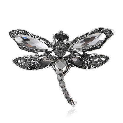 Beaut&Berry Crystal Dragonfly Brooches for Women Unisex insect Pins Multi-coloured Optional Casual Party Accessories Gifts