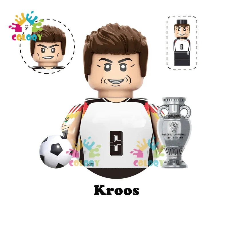 Kids Toys Football Stars Building Blocks Sport Player Mini Action Figures Toys For Boys Christmas Gifts