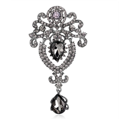 High fashion pins court vintage crystal brooch fashion pendant wedding women's brooch pin jewelry gifts
