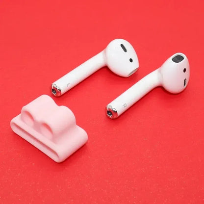 For AirPods Silicone Stand Holder Bluetooth Earphone Apple I7 Earphones Earbud Holder Clip for Apple Watch Anti-lost