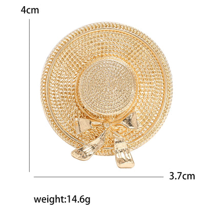 Luxury Rhinestone Sun Hat Brooches for Women Unisex Clothing Pins Necklace Event Party Backpack Fashion New Yea Gifts Decoration