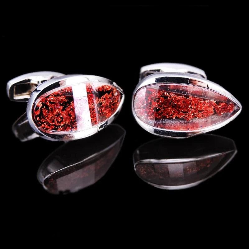Novelty Luxury Blue White Crystal Cufflinks for Mens  Brand High Quality Design gold silvery Cuffbutton Shirt  Jewelry