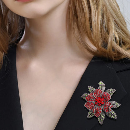 Baroque Thorned Rose Brooch Luxury Elegant Jewelry for Couples Wedding Party Gift Accessories Men Women