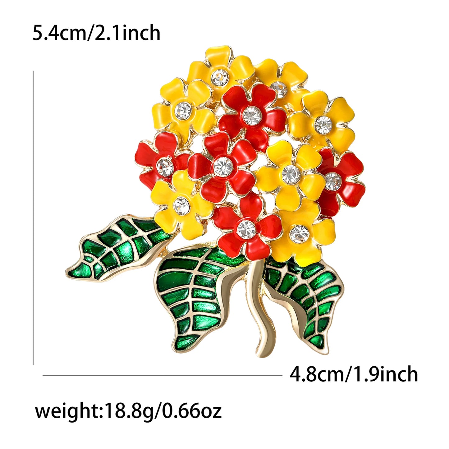 Fashion Enamel Flower Brooches for Women Unisex Plant Pins Office Casual Party Friend New Gifts Jewelry Accessories Decoration