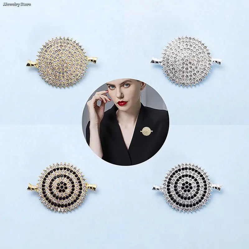 1pc Luxury New Tulip Flower Brooch Elegant Design Sense Rose White Stone Jewelry Collar Pin Jewelry
