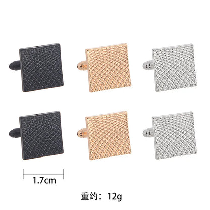 Luxury Quality Men's Cufflinks Classic Geometric Square Metal Sleeve Nails Fashion Cuff Buttons for Clothes Man Wedding Jewelry